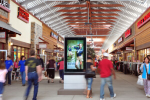 LCD display in shopping mall