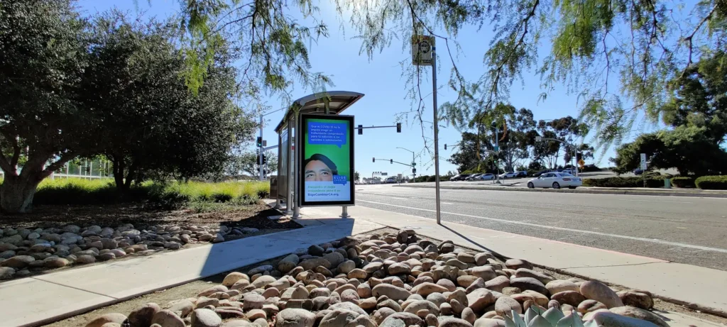 86″ San Diego Bus Shelters