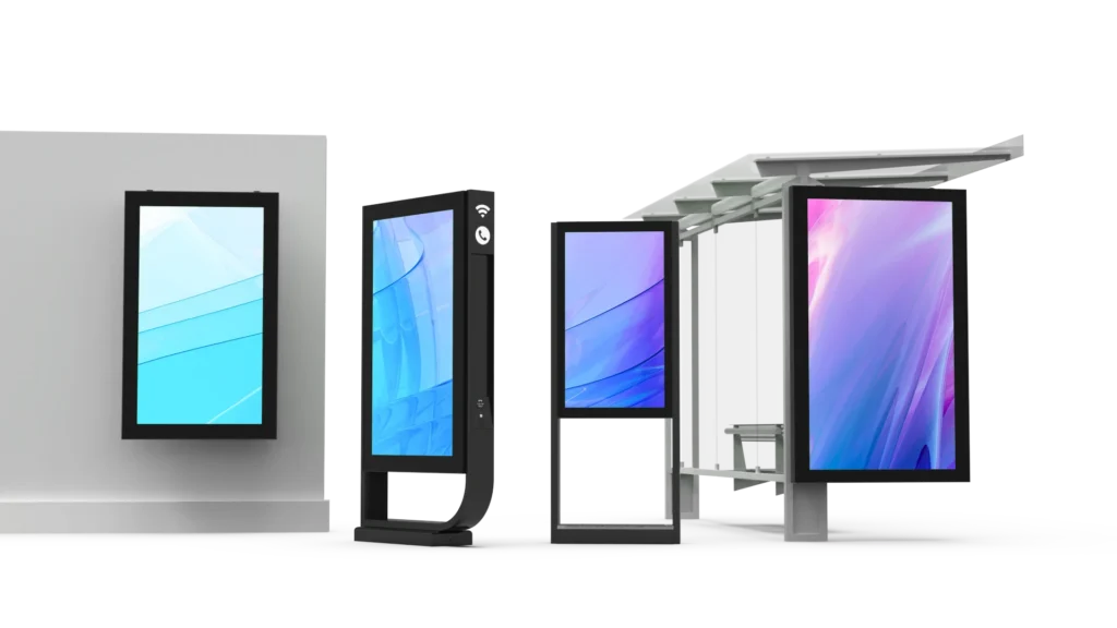 A variety of digital displays