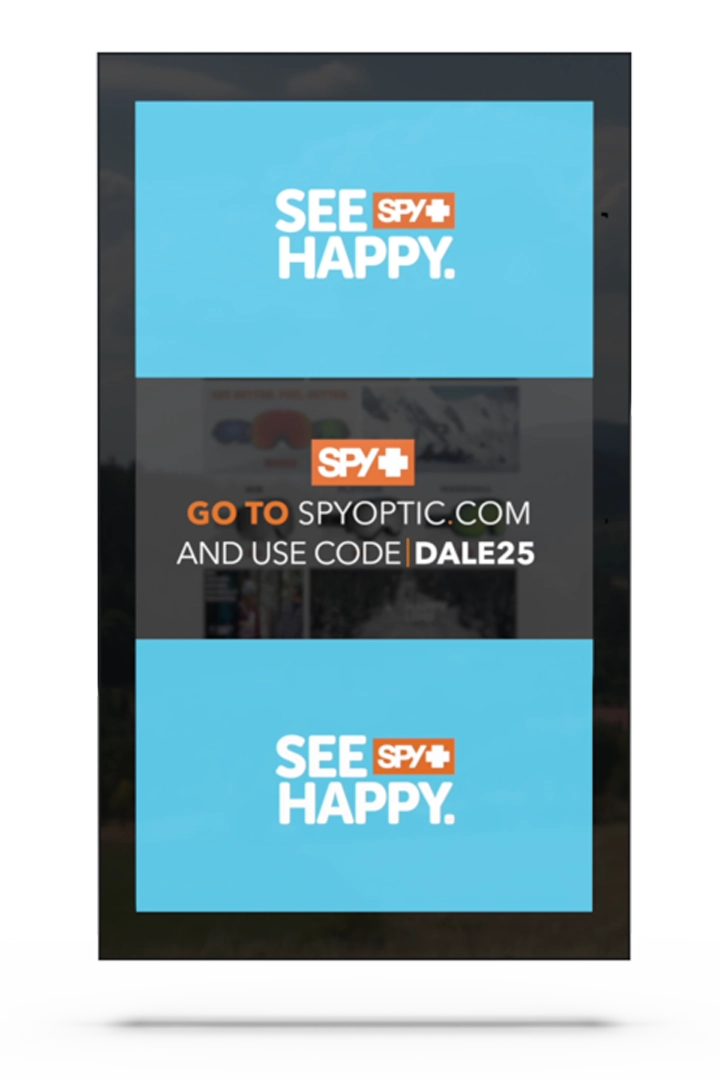 digital promotion on a mockup LCD display