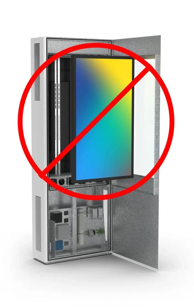 Don't put a LCD monitor in an enclosure and expect success.