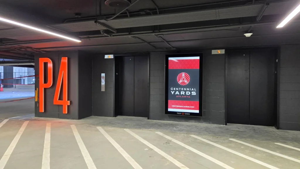 75″ Atlanta GA Parking Garage Wall Mount